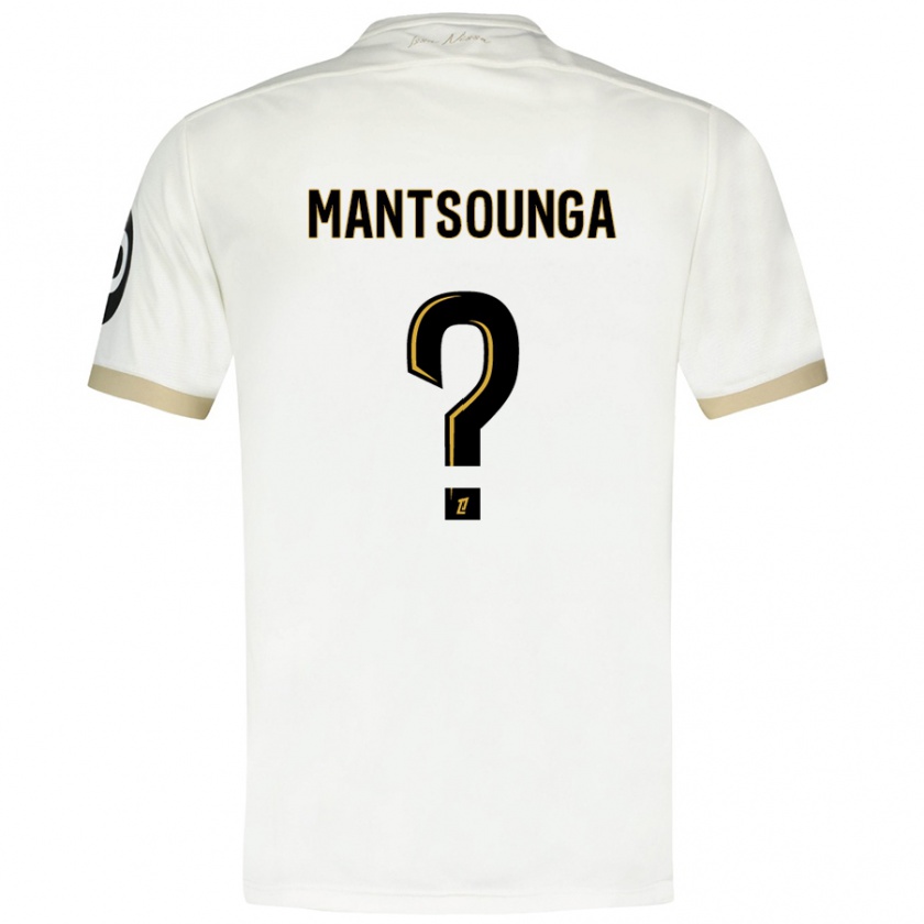 Kandiny Uomo Maglia Brad-Hamilton Mantsounga #0 Bianco Oro Kit Gara Away 2024/25 Maglietta