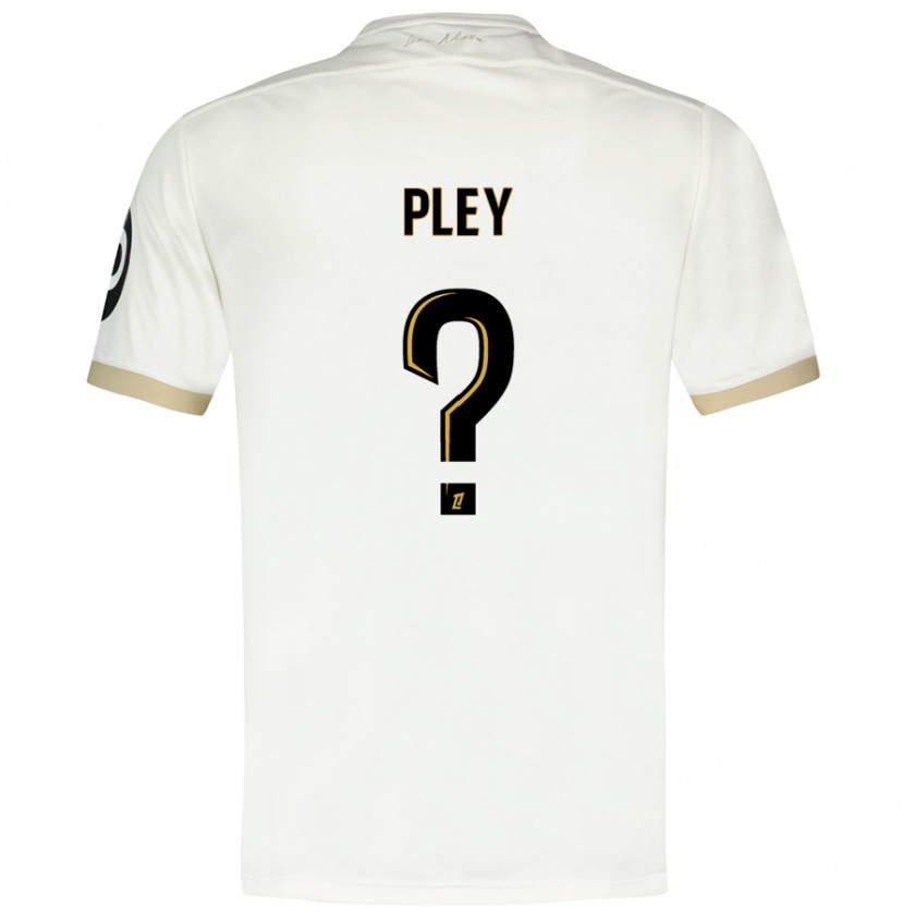 Kandiny Uomo Maglia Lenny Pley #0 Bianco Oro Kit Gara Away 2024/25 Maglietta