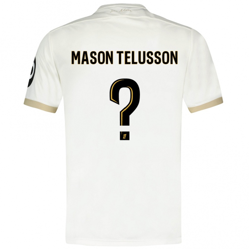 Kandiny Uomo Maglia Jah Mason Telusson #0 Bianco Oro Kit Gara Away 2024/25 Maglietta