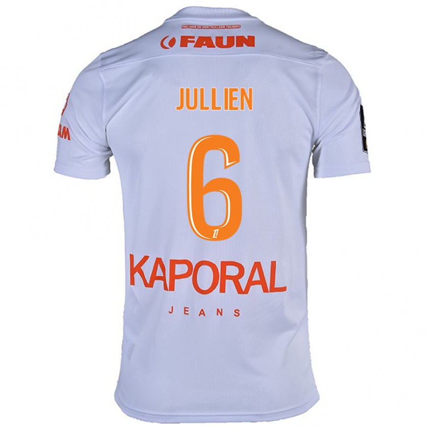 Kandiny Hombre Camiseta Christopher Jullien #6 Blanco 2ª Equipación 2024/25 La Camisa México