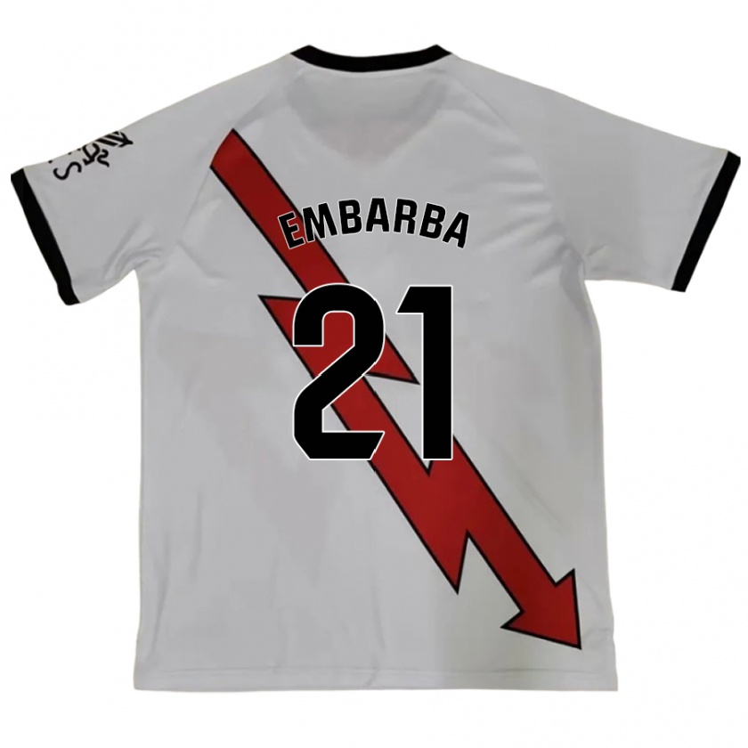 Kandiny Uomo Maglia Adrián Embarba #21 Rosso Kit Gara Away 2024/25 Maglietta