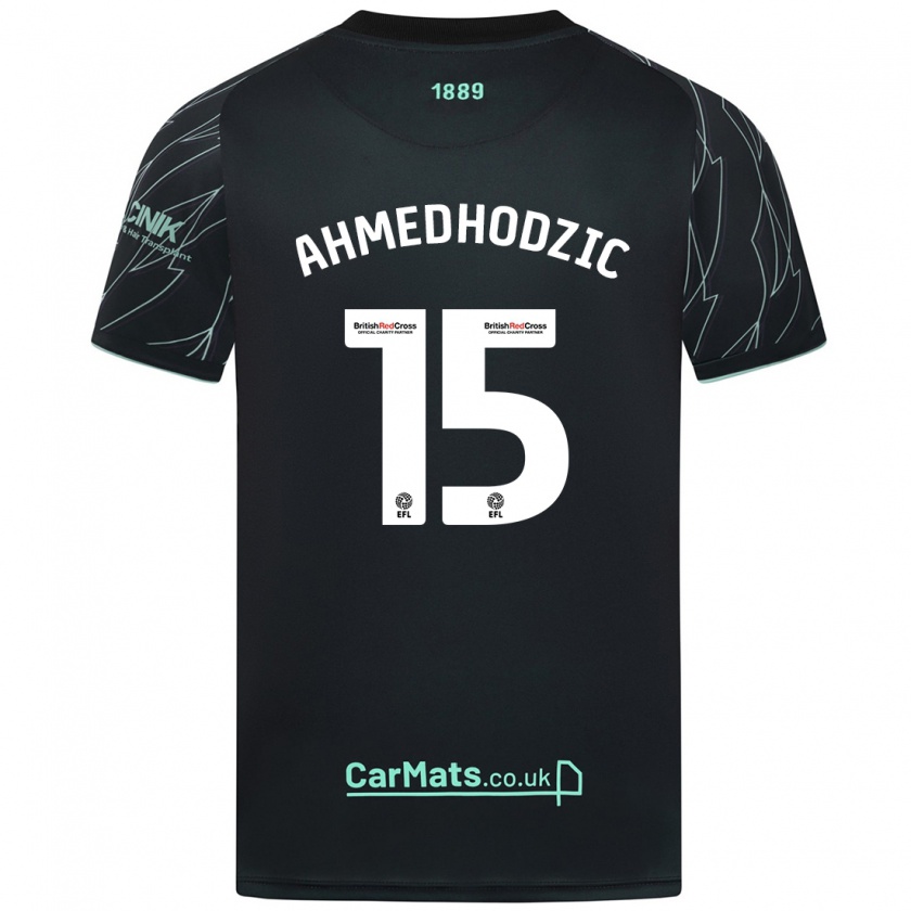 Kandiny Uomo Maglia Anel Ahmedhodzic #15 Nero Verde Kit Gara Away 2024/25 Maglietta