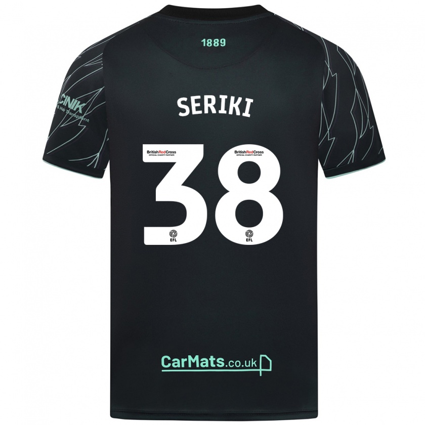 Kandiny Hombre Camiseta Femi Seriki #38 Negro Verde 2ª Equipación 2024/25 La Camisa