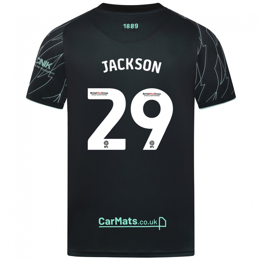 Kandiny Uomo Maglia Fallon Connolly-Jackson #29 Nero Verde Kit Gara Away 2024/25 Maglietta