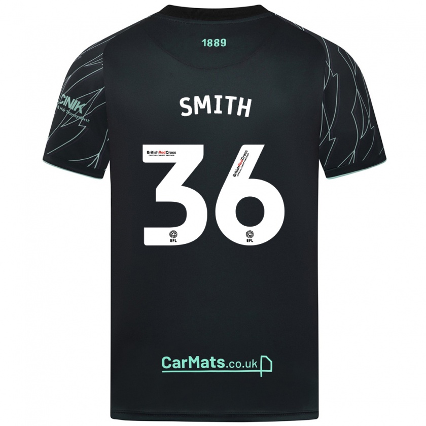 Kandiny Uomo Maglia Joshua Smith #36 Nero Verde Kit Gara Away 2024/25 Maglietta