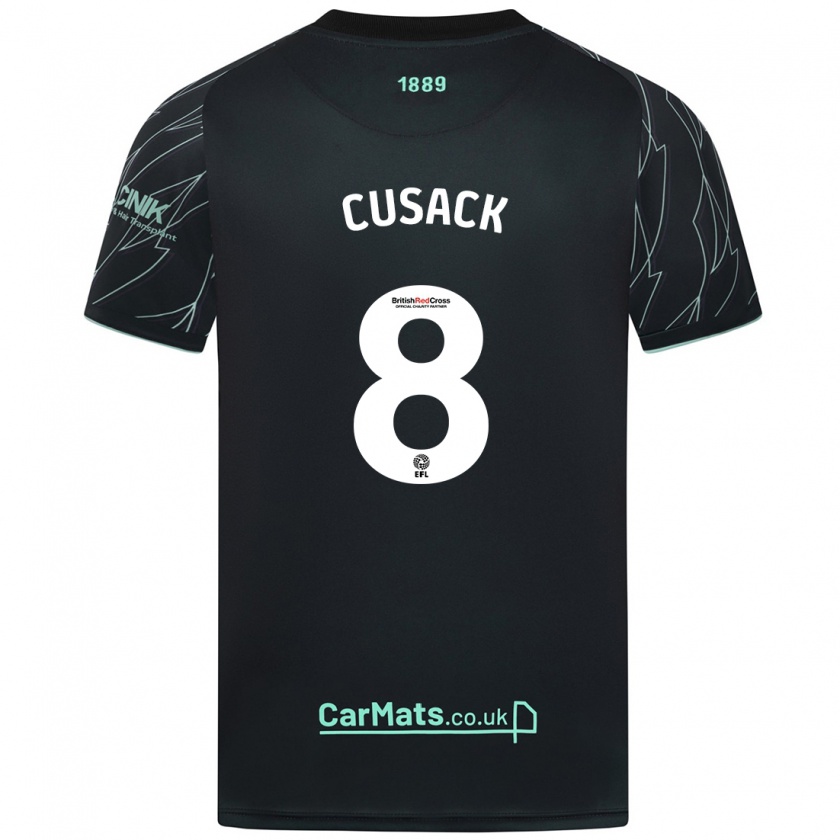 Kandiny Uomo Maglia Maddy Cusack † #8 Nero Verde Kit Gara Away 2024/25 Maglietta