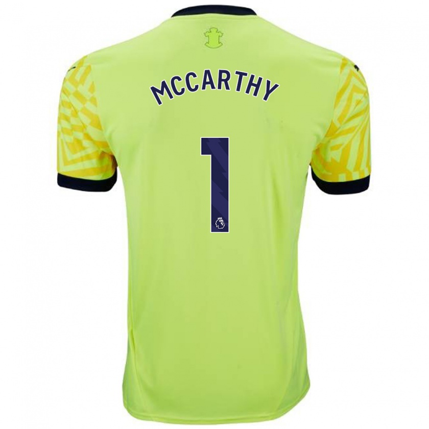 Kandiny Hombre Camiseta Alex Mccarthy #1 Amarillo 2ª Equipación 2024/25 La Camisa