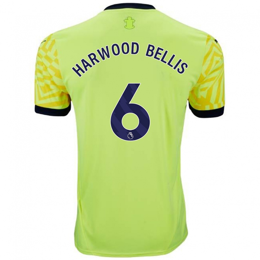 Kandiny Herren Taylor Harwood-Bellis #6 Gelb Auswärtstrikot Trikot 2024/25 T-Shirt Österreich