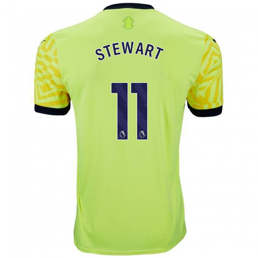 Kandiny Heren Ross Stewart #11 Geel Uitshirt Uittenue 2024/25 T-Shirt België