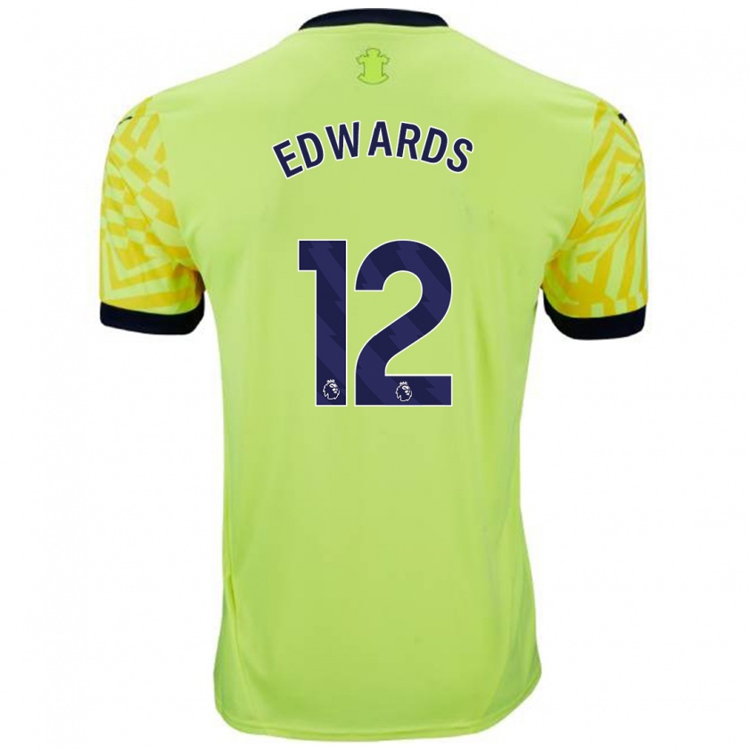 Kandiny Heren Ronnie Edwards #12 Geel Uitshirt Uittenue 2024/25 T-Shirt