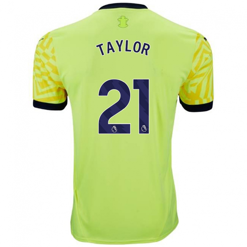 Kandiny Hombre Camiseta Charlie Taylor #21 Amarillo 2ª Equipación 2024/25 La Camisa