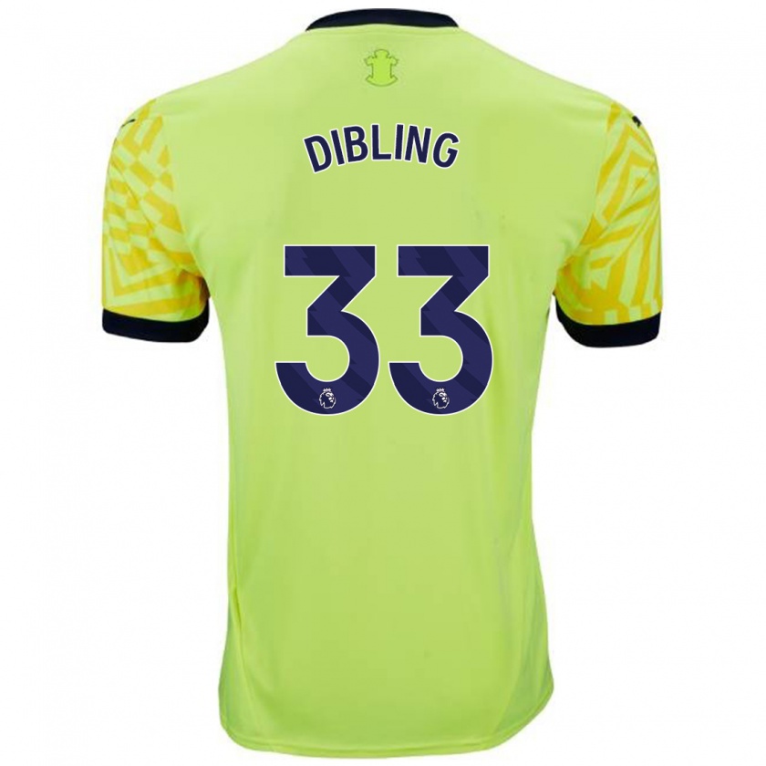 Kandiny Heren Tyler Dibling #33 Geel Uitshirt Uittenue 2024/25 T-Shirt België