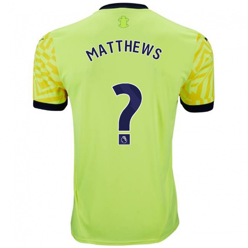 Kandiny Uomo Maglia Abdulhalim Okonola-Matthews #0 Giallo Kit Gara Away 2024/25 Maglietta