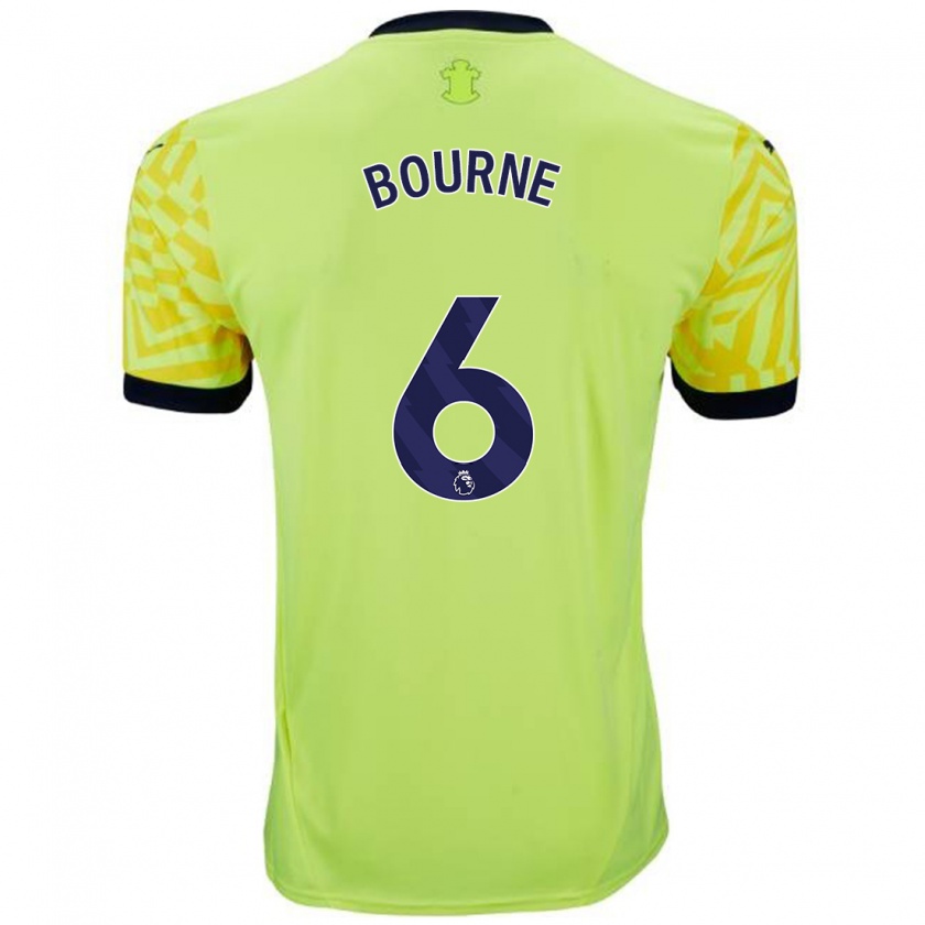 Kandiny Uomo Maglia Tara Bourne #6 Giallo Kit Gara Away 2024/25 Maglietta