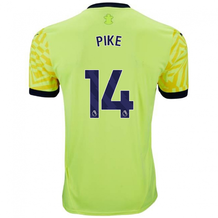 Kandiny Heren Molly Pike #14 Geel Uitshirt Uittenue 2024/25 T-Shirt