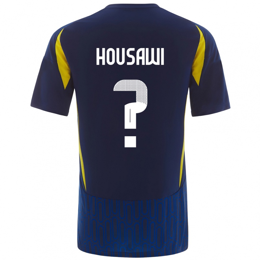 KandinyメンズAsser Housawi#0青 黄アウェイシャツ2024/25ジャージーユニフォーム