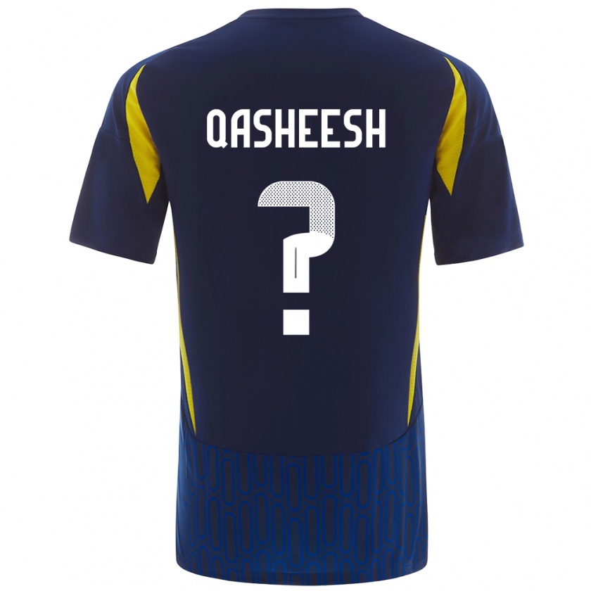 KandinyメンズMajed Qasheesh#0青 黄アウェイシャツ2024/25ジャージーユニフォーム