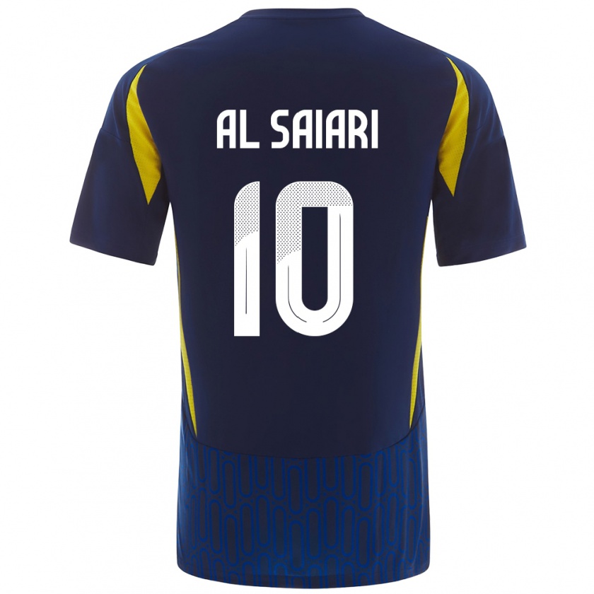 Kandiny Heren Mubarkh Al-Saiari #10 Blauw Geel Uitshirt Uittenue 2024/25 T-Shirt