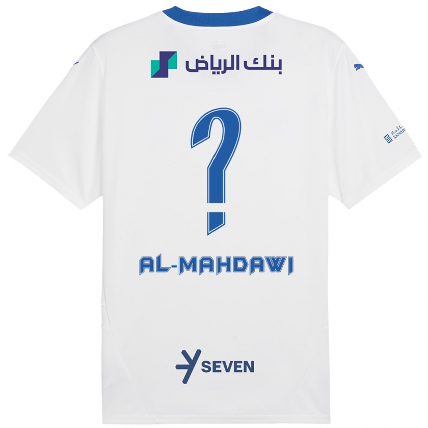 Kandiny Hombre Camiseta Ali Al-Mahdawi #0 Blanco Azul 2ª Equipación 2024/25 La Camisa México