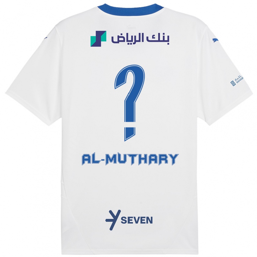 Kandiny Heren Saad Al-Muthary #0 Wit Blauw Uitshirt Uittenue 2024/25 T-Shirt