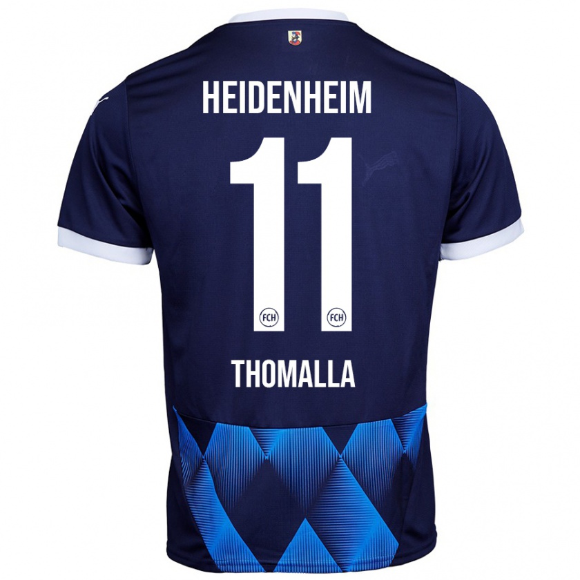 Kandiny Heren Denis Thomalla #11 Donker Marineblauw Uitshirt Uittenue 2024/25 T-Shirt België