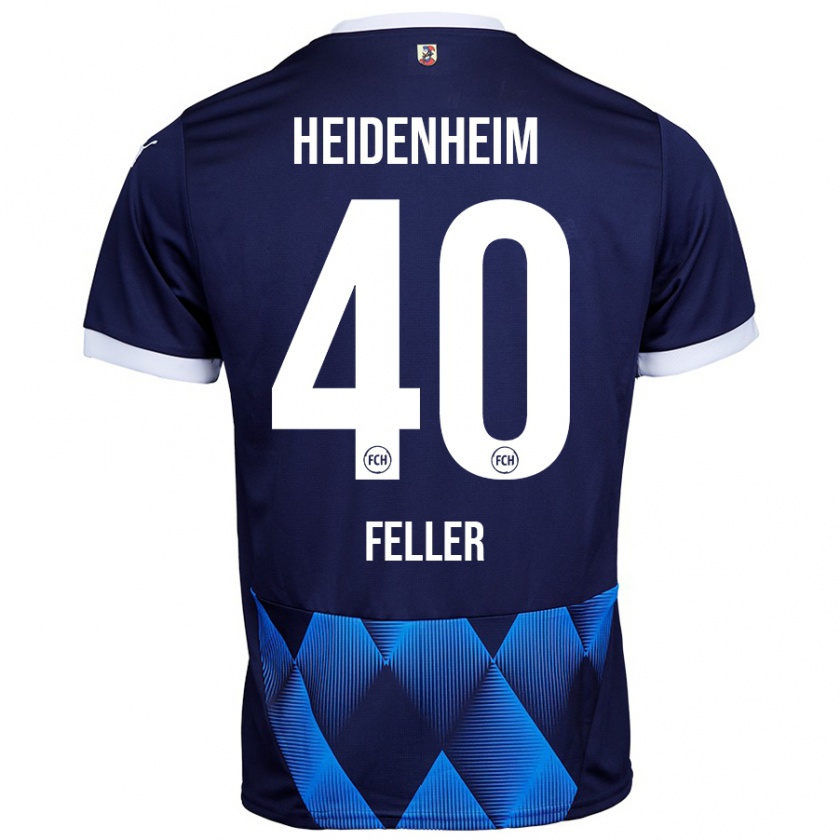 Kandiny Homem Camisola Frank Feller #40 Azul Da Marinha Escura Alternativa 2024/25 Camisa Brasil