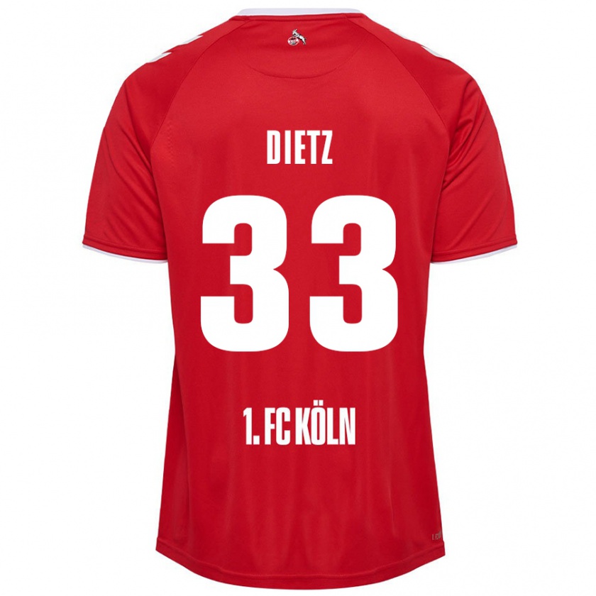 Kandiny Homem Camisola Florian Dietz #33 Branco Vermelho Alternativa 2024/25 Camisa Brasil