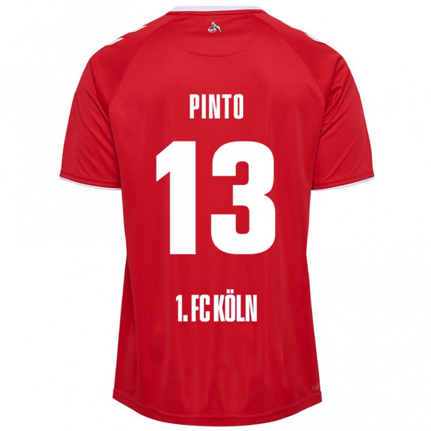 Kandiny Uomo Maglia João Pinto #13 Rosso Bianco Kit Gara Away 2024/25 Maglietta