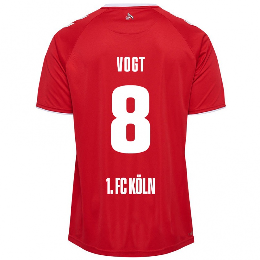 Kandiny Uomo Maglia Laura Vogt #8 Rosso Bianco Kit Gara Away 2024/25 Maglietta