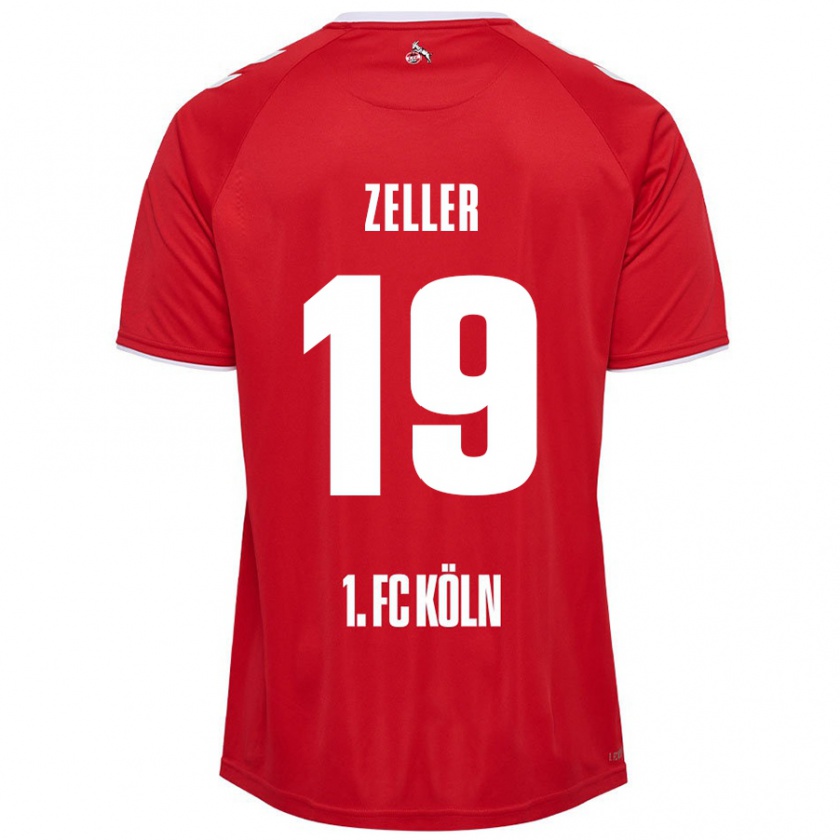 Kandiny Hombre Camiseta Dóra Zeller #19 Rojo Blanco 2ª Equipación 2024/25 La Camisa