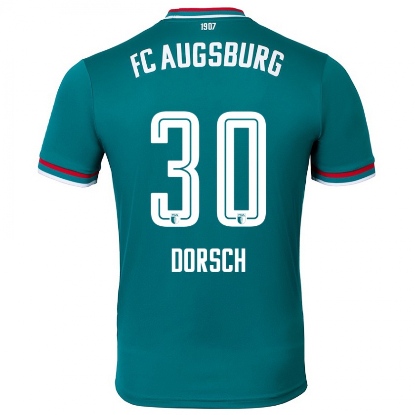 Kandiny Hombre Camiseta Niklas Dorsch #30 Verde Oscuro 2ª Equipación 2024/25 La Camisa