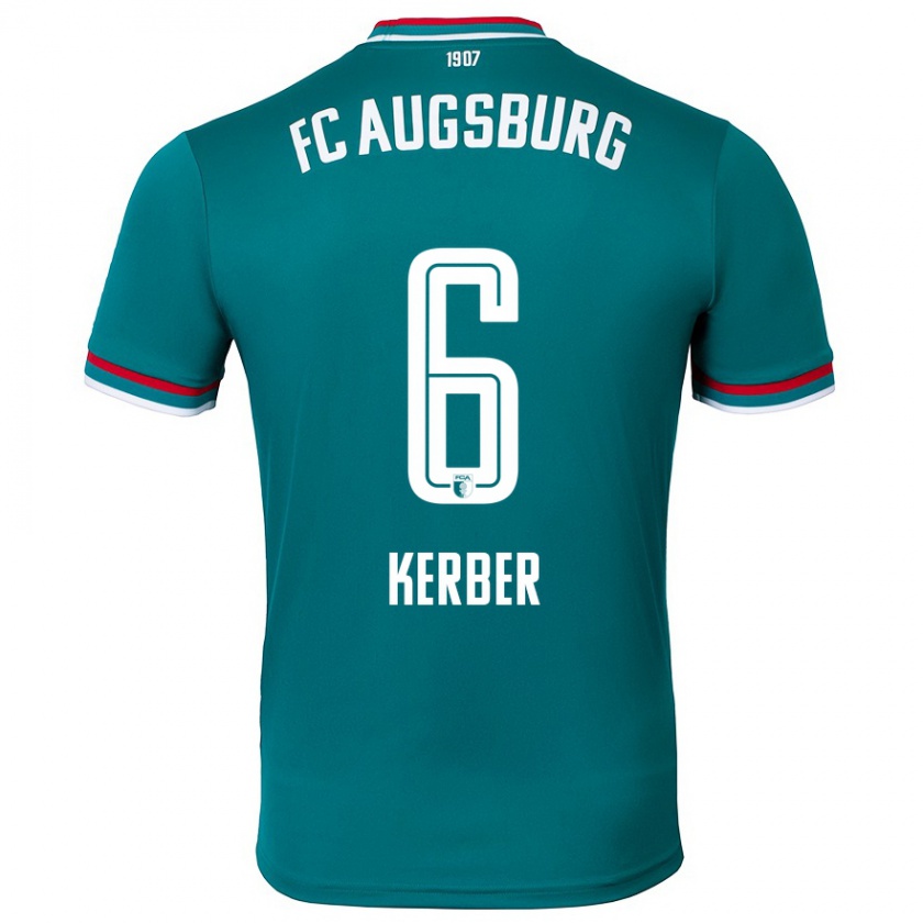 Kandiny Hombre Camiseta Luca Kerber #6 Verde Oscuro 2ª Equipación 2024/25 La Camisa