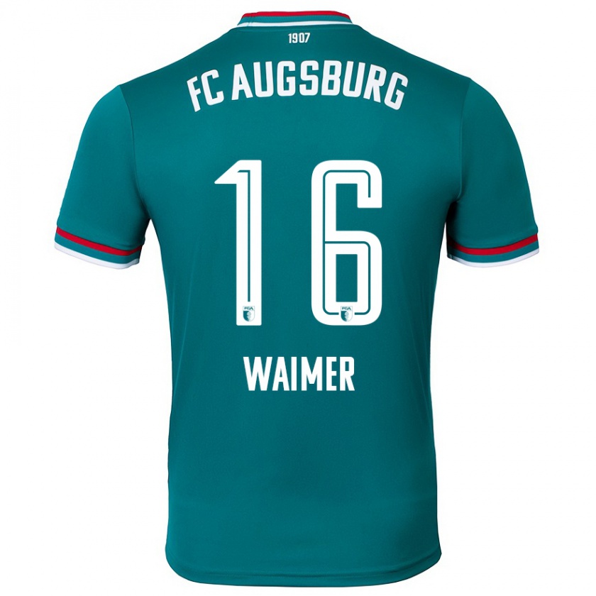 Kandiny Hombre Camiseta Johannes Waimer #16 Verde Oscuro 2ª Equipación 2024/25 La Camisa