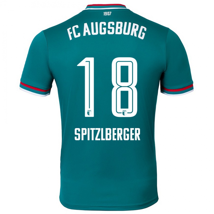 Kandiny Hombre Camiseta Jordan Spitzlberger #18 Verde Oscuro 2ª Equipación 2024/25 La Camisa