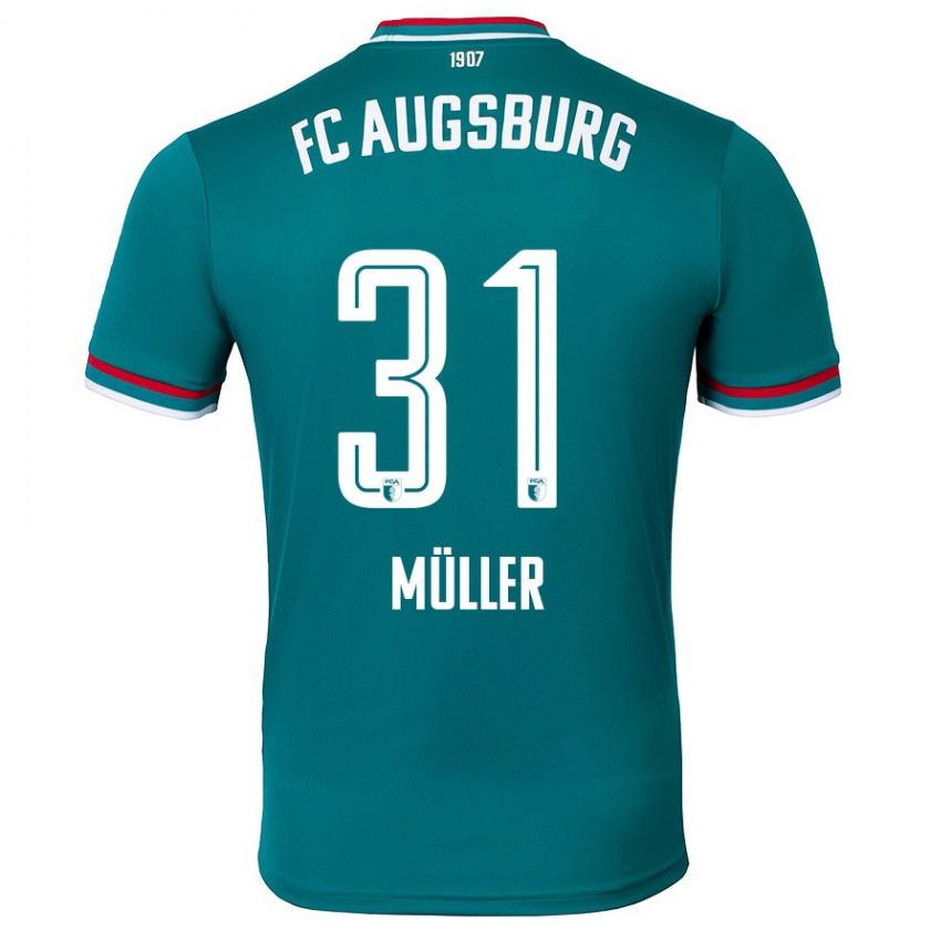 Kandiny Hombre Camiseta Noah Müller #31 Verde Oscuro 2ª Equipación 2024/25 La Camisa