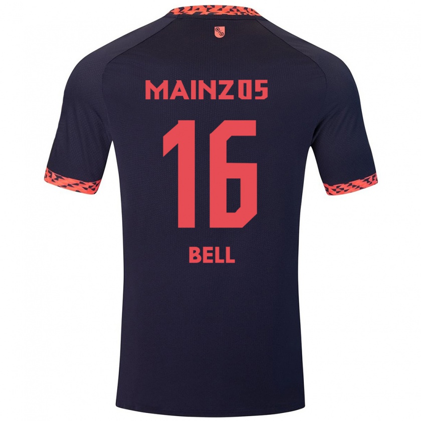 Kandiny Uomo Maglia Stefan Bell #16 Blu Corallo Rosso Kit Gara Away 2024/25 Maglietta