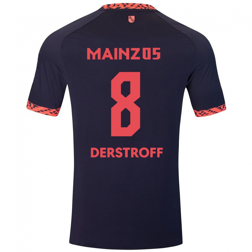 Kandiny Herren Julian-Maurice Derstroff #8 Blau Korallenrot Auswärtstrikot Trikot 2024/25 T-Shirt Österreich