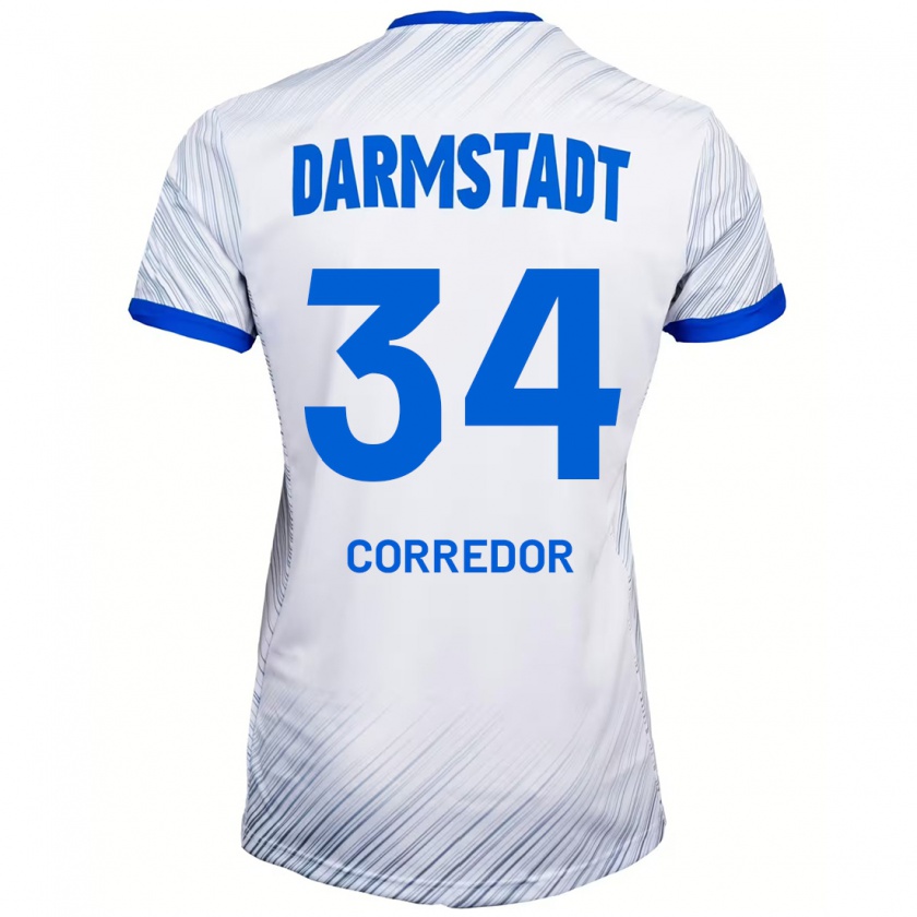 Kandiny Herren Killian Corredor #34 Weiß Blau Auswärtstrikot Trikot 2024/25 T-Shirt Österreich