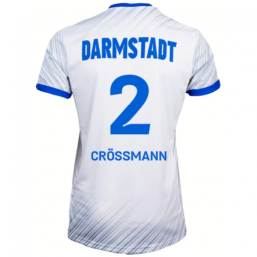 Kandiny Herren Elias Crößmann #2 Weiß Blau Auswärtstrikot Trikot 2024/25 T-Shirt Österreich