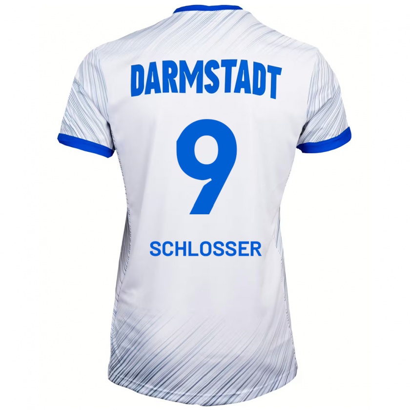 Kandiny Herren Mika Schlosser #9 Weiß Blau Auswärtstrikot Trikot 2024/25 T-Shirt Österreich