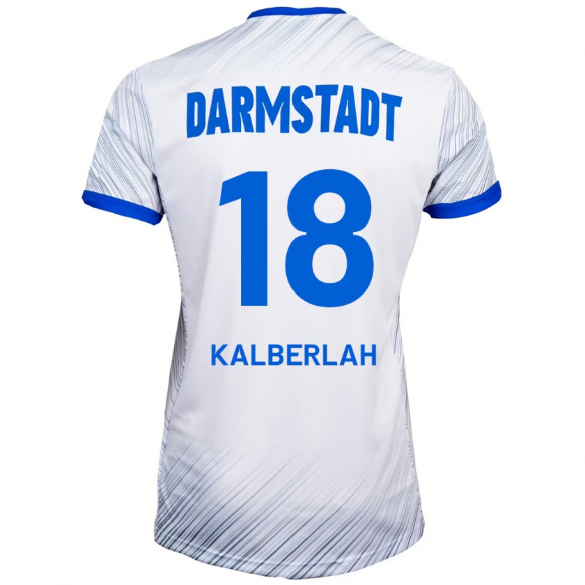 Kandiny Herren Simon Kalberlah #18 Weiß Blau Auswärtstrikot Trikot 2024/25 T-Shirt Österreich