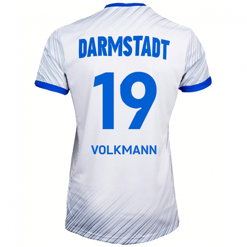 Kandiny Herren Japhet Volkmann #19 Weiß Blau Auswärtstrikot Trikot 2024/25 T-Shirt Österreich