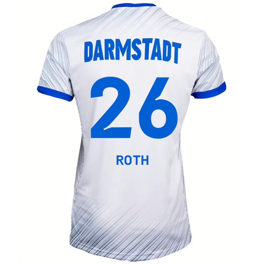 Kandiny Herren Maximilian Roth #26 Weiß Blau Auswärtstrikot Trikot 2024/25 T-Shirt Österreich