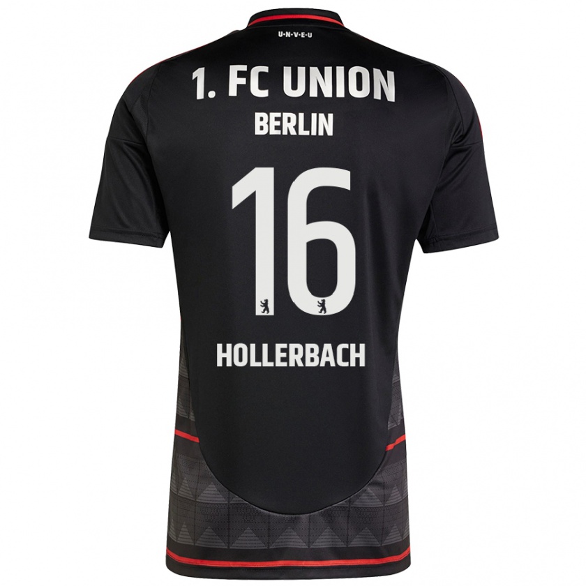 Kandiny Uomo Maglia Benedict Hollerbach #16 Nero Kit Gara Away 2024/25 Maglietta