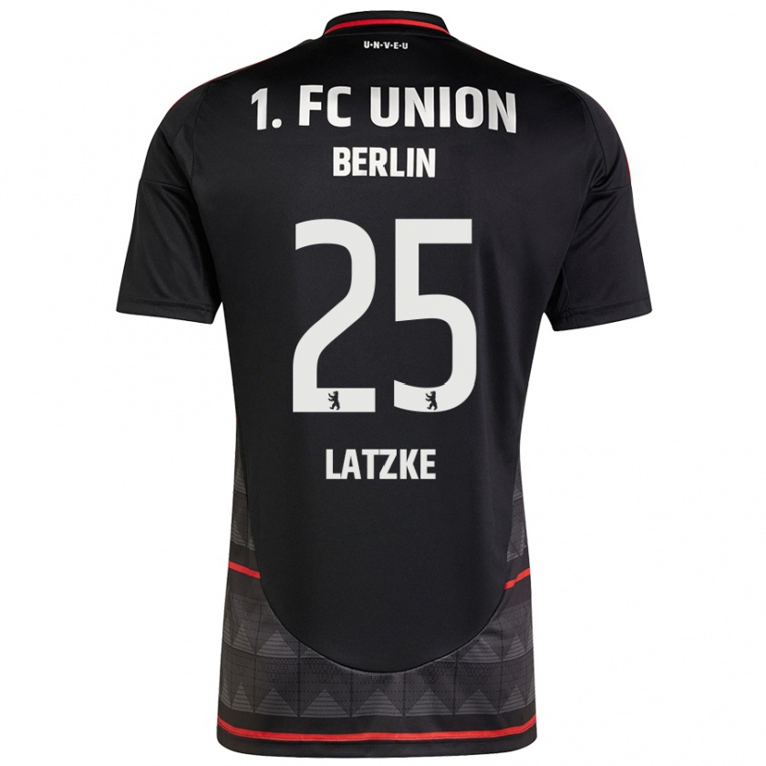 Kandiny Uomo Maglia Jannes Latzke #25 Nero Kit Gara Away 2024/25 Maglietta