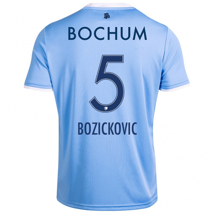 Kandiny Uomo Maglia Niko Bozickovic #5 Azzurro Cielo Kit Gara Away 2024/25 Maglietta