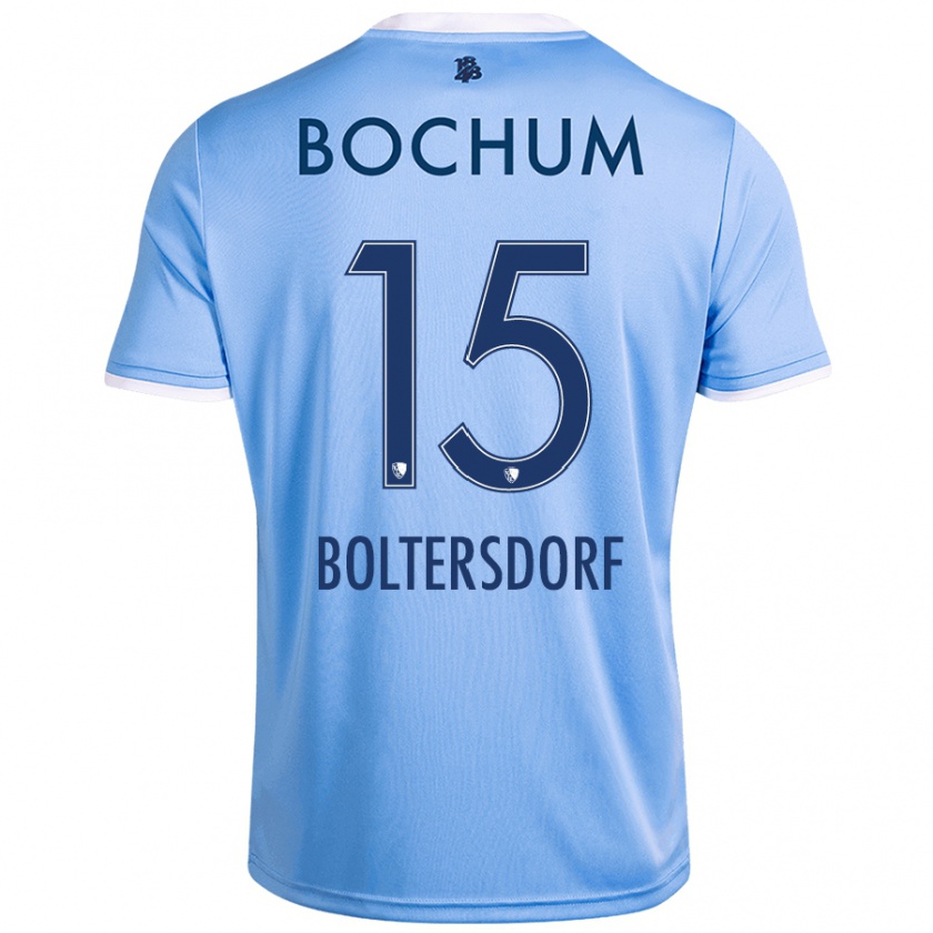 Kandiny Hombre Camiseta Sebastian Boltersdorf #15 Azul Cielo 2ª Equipación 2024/25 La Camisa