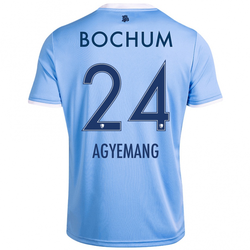 Kandiny Hombre Camiseta Donovan Agyemang #24 Azul Cielo 2ª Equipación 2024/25 La Camisa