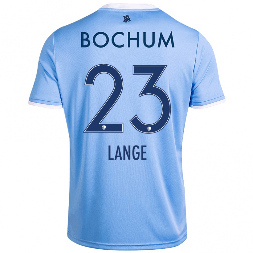 Kandiny Uomo Maglia Nina Lange #23 Azzurro Cielo Kit Gara Away 2024/25 Maglietta