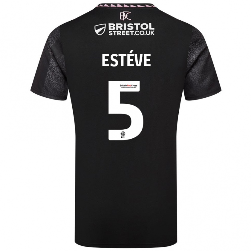 Kandiny Uomo Maglia Maxime Estève #5 Nero Kit Gara Away 2024/25 Maglietta